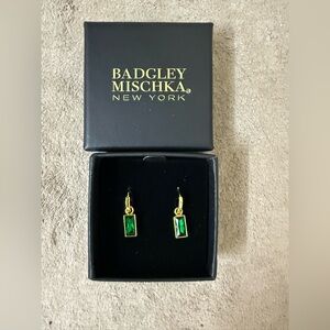 Badgley Mischka : Gold and Green Earrings - NWOT